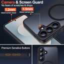 MOZOTER for Samsung Galaxy S25 FE Case with Magnetic,[Compatible with MagSafe][12Ft Military Dropproof][2*Screen Protector] Translucent Shockproof Holsters Case for S25 FE-Black