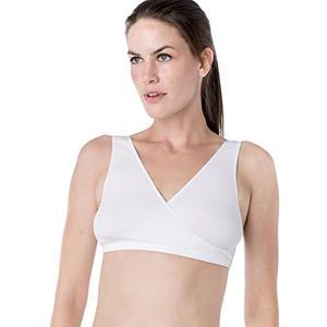 Elita Women’s Soft Cotton Crossover Bra, White, 38 (38), Pack of 1