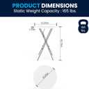 Flash Furniture Elon 32' Round Folding Bar Height Table for Parties and Commercial Events, Indoor/Outdoor Plastic Tall Round Table, White