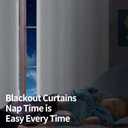 BGment Room Darkening Curtains 54 Inches Long, Grommet Thermal Insulated Blackout Curtains with Wave Line and Dots Printed for Bedroom, 2 Panels, Each 52 x 54 Inch, Pure White