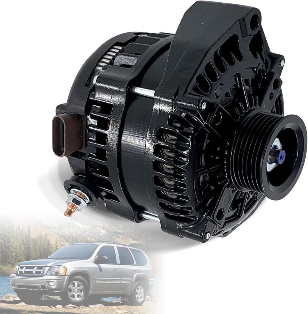 15768830 12V 300A Alternator Compatible with Cadillac Escalade, Chevy Suburban Tahoe, Rainier Ascender, Hummer H2, Saab 9-7X 2000 2001 2002 2003 2004 2005 2006 Replace# 18000002