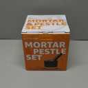 PriorityChef Heavy Duty Mortar and Pestle Set with Bamboo Base, 100% Natural Granite Stone Grinder, Guacamole Bowl and Masher, 1.5 Cups, Black