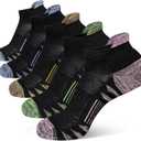 Heyoboy Womens Ankle Anti-blister Thick Cushioned Wicking Odor Resist Athletic Running Socks 5 Pairs (9-11)