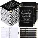 Tellingyou 100 Pcs/ 50 Set Employee Appreciation Gifts 2026-2027 Weekly Planners Journals A6 to Do List Bulk Notepads and Pens Thank You Gifts for Coworkers Teacher Cna Nurse (Black)