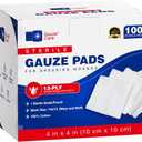100pc Large Sterile Gauze Pads 4x4 Sterile for Wounds Bulk - 12ply Woven Gauze Sponges 4x4 Sterile - USP IV Breathable Mesh 4x4 Gauze Pads Sterile for Enhanced Absorption - First Aid Medical
