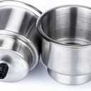 2PCS Stainless Steel Cup Drink Holder with Drain Marine Boat Rv Camper