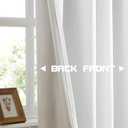 MAIHER Full Blackout Linen Curtains 90 Inch Length Pinch Pleat Curtains 2 Panels Set, Heat Saving Pleated Drapes with Back Tab Hooks for Traverse Rod and Track, 40" W x 90" L, Greyish White