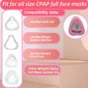 6 Pack CPAP Mask Liners Compatible with Large Size CPAP Full Face Mask,Comfort Reusable Cushion Covers,Absorbs Facial Oils and Moisture Improve The Comfort of Wearing (Pink)