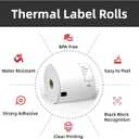 2.4x3.9 Shipping Labels Compatible with Brother DK-1202 (10 Rolls | 3000 Labels), HUOJI Thermal Labels Replacement for Brother QL-800 QL-820NWB QL-1110NWB