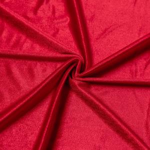 Stretch Velvet Fabric by The Yard for Apparel,Sewing,Crafting,Full Dress 93% Polyester 7% Spandex 63" Wide (Red,2Yard)