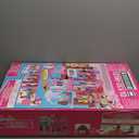 Barbie 3-Story Townhouse Dollhouse with Elevator, Swing Chair, Furniture and Accessories, Fold for Portability and Travel