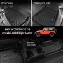 Floor Mats and Cargo Trunk Liner for Jeep Wrangler JL 2 Door 2018-2025 2026 All Weather Floor Liner for Jeep Wrangler Accessories (Only for JL 2 Door)