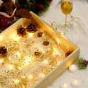 Mudder 13 ft 40 LED Christmas Light Pearl Berry Beaded Garland String Light for Indoor Outdoor Festive Birthday Party Wedding DIY Home Mantel Decoration 2 Flicker Modes (Gold)