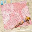 Beach Blanket Sandproof Waterproof 78''81''1-5 Adults Oversized,Compact Lightweight Durable Beach Mat for Travel Camping Hiking Picnic Blanket