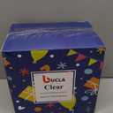 bUCLA 100Pieces Clear Plastic Plates -10.25inch Disposable Dinner Plates- Premium Weddings& Party Plates