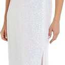 NIGHTWAY Women's One Shoulder Glitter Gown,Size 12