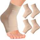 Nuanchu 2 Pairs Padded Skate Socks Ice Skating Protection Socks Lace Bite Gel Pads Ankle Malleolar Sleeves Protection Guards for Front Foot Shin Achilles Tendon Heel