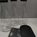 Galasily 3 Pack Laundry Detergent Dispenser Container with Tray, 54OZ Liquid Laundry Soap Dispenser with 12 Labels, Black Laundry Room Organization for Powder, and Fabric Softener