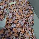 Dokotoo Womens Dresses Spring Summer 2026 Boho Floral Smocked Empire Waist Square Neck Long Sleeve Button Beach Maxi Dress, Large