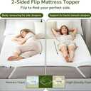 Memory Foam Mattress Topper, 3 inch King Mattress Topper with Removable Soft Cover, Bed Topper for Dorm, Travel, Guest Mat, Non-Slip Design & Pressure Relief Back Pain, White