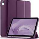 Akkerds Compatible with iPad (A16) 11th Generation Case 11 Inch 2025, for iPad 10th Generation Case 10.9 Inch 2022 with Pencil Holder,Slim Trifold Stand Protective Cover with Soft TPU Back,BerryPurple