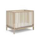 Graco Teddi 4-in-1 Convertible Mini Crib with Bonus Water-Resistant Mattress GREENGUARD Gold Certified, 2.75-Inch Mattress Included, Small Spaces Crib, Easy 30-Minute Assembly (Driftwood)