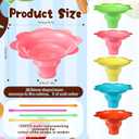Silkfly 25 Pcs 4 oz Colorful Flower Snow Cone Cups Paper Umbrellas and Kit Spoon Straws, Shaved Ice Bowls Plastic Ice Cream Snack Small Bowls for Kids Birthday Party Summer Cookout, as shown in pictures