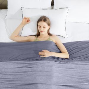 HYLEORY Cooling Blankets for Hot Sleepers, Cool Summer Blanket Keep Body Cool for Night Sweats Double Sided Lightweight Breathable Blanket for Bed Couch Sofa, King (108"x90"), Blue