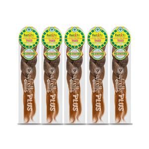 RastAfri Pre-Stretched Silky Braiding Hair (5 Single Packs, #BT 1B/30)