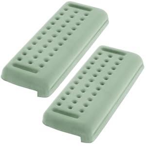 AceOrbit L-Shaped Desk Edge Cushion, 2 Pcs Memory Foam Elbow Support Padding Wrist Comfort Support Arm Rest for Office Home Table Accessories, Non-Slip(Fabric, Dimpled Grip, Green)
