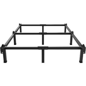 Superay Metal Bed Frame, 9-Leg Bed Base 8 inches Support for Box Spring and Mattress Set, King, Easy Assembly, Black