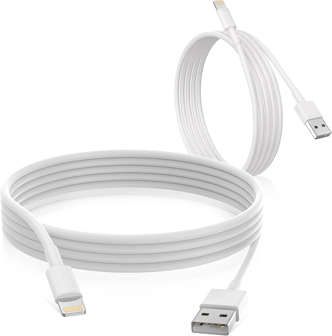 Apple iPhone Charger Cable, 2 Pack Original Lightning to USB Cables Apple MFI Certified 6 Ft, Fast iPhone Charging Cord for iPhone 11/11Pro/11Max/ X/XS/XR/XS Max/8/7/6/5S/SE (White)