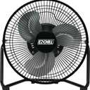 EZ-CHILL 9" Cradle Floor Fan, 3 Speed, Electric, 180 Degree Adjustable Tilt, All Metal, Carry Handle, Rubber Feet, Table Fan, Airflow 12.57 ft/sec, Ideal for Home, Bedroom & Office, MTFDB-9