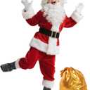 Kids Santa Claus Costume for Boy Santa Suit Outfit Child Jacket Toddler Coat for Christmas Halloween Cosplay Party (Small)