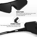 STORYCOAST Polarized Sports Sunglasses for Men Women,Driving Fishing Cycling Mountain Bike Sunglasses UV400 Protection (1-(a)matte Black Frame-gray Lens)