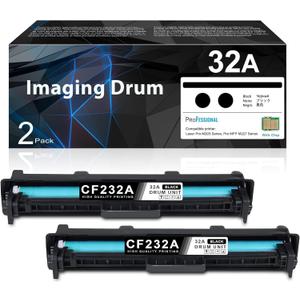 32A Imaging Drum Black Extra High-Yield 2-Pack | 32A CF232A Imaging Drum Replacement for HP 32A Drum Unit CF232A Compatible with Laser Pro M203dn M203dw MFP M227fdn M227sdn M227fdw Printer | CF232A