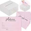 Bridal Shower Games Advice and Wishes Cards Wedding Shower Games Wedding Advice Cards 50 Guests Pink