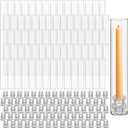 Teenyyou 24 Set Glass Hurricane Candle Holders Bulk 12.6" Open Ended Glass Candleholder Tube Shape Bottomless and 2.2" Taper Clear Candlestick Holders for Wedding Table Centerpiece (Clear)