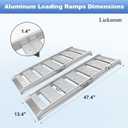 LIEKUMM 4FT Aluminum Truck Ramps, 3520 Lbs Heavy-Duty | Heavy-Duty Capacity, No Assembly Required, Ideal for Pickup Trucks, ATVs, UTVs, Motorcycles, Lawn Mowers