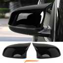 Side Mirror Cover Caps Compatible with 2014-2018 X3 F25 X4 F26 X5 F15 X6 F16 Glossy Black