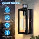 Motion Sensor Outdoor Lights,Advanced Dusk to Dawn Outdoor Lighting, Exterior Light Fixtures Wall Sconce, Modern Black Porch Light Wall Mount for Front Garage, Entryway, Bulb Included