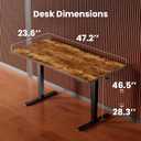 ErGear Height Adjustable Electric Standing Desk, 48 x 24 Inches Sit Stand up Desk, Memory Computer Home Office Desk, Vintage Brown, 47.2 X 23.6 Inches