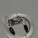 Petest 30ft Reflective Tie-Out Cable for Heavy Dogs Up to 125 Pounds (Black & Silver)