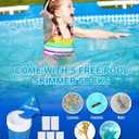 Above Ground Pool Skimmer with 5 Skimmer Socks, Wall Mount Surface Skimmer with Hose & Basket, Compatible with Intex Pools, Adjustable Floating Filter, Automatically Removes Leaves & Debris