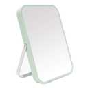 YEAKE Table Desk Vanity Makeup Mirror,8-Inch Portable Folding Mirror with Metal Stand 90Adjustable Rotation Tavel Make Up Mirror Hanging Bathroom for Shower Shaving (Green)