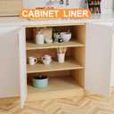 24-inch Large Shelf Liner for Cabinet: Waterproof Kitchen Cabinets Liners for Under Sink - Khaki Easy to Cut Non-Adhesive Protector Drawers Liner 24" x 300 inch