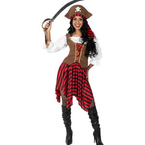shack Women's Pirate Costume - Adult Pirate Wench Outfit for Halloween, Dress Up, Themed Parties, Cosplay S