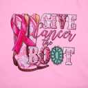 FAYALEQ Breast Cancer Shirt - Women's Awareness Inspirational Short Sleeve Top (Pink, S)