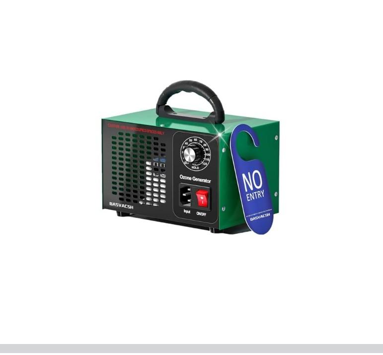  Generator 45,000mg/h, Industrial/Home O3 Air Purifier Deodorizer for Areas of 2500 Square Feet - High Capacity  Machine Air Ionizer Odor Clean for Rooms, Smoke, Cars, Pets (Green)