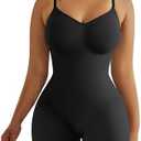 SHAPERX Women's Shapewear Bodysuit Tummy Control Body Shaper Seamless Sculpting Snatched Waist Body Suit, L/XL